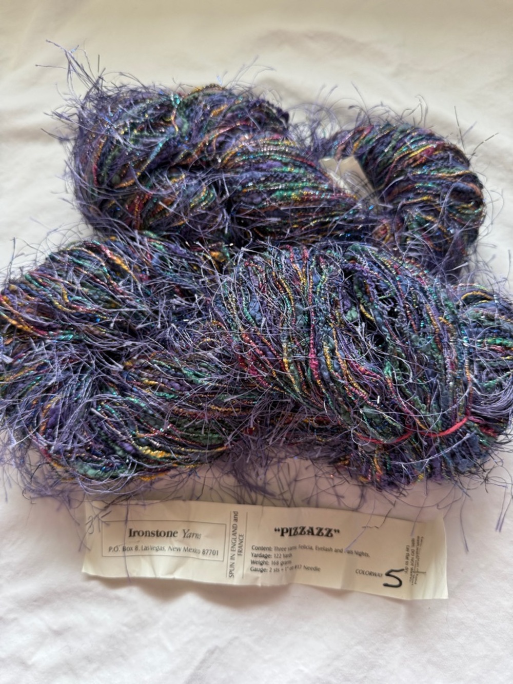 Ironstone Yarns "Pizzazz" Multicolor Novelty Yarn - Purple Mix